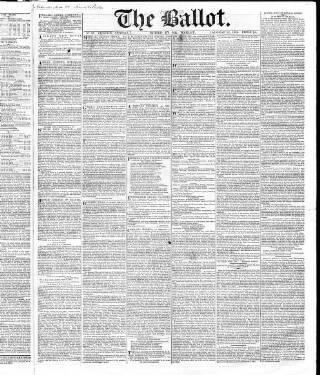 cover page of Ballot published on August 12, 1832