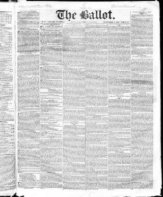 cover page of Ballot published on November 4, 1832