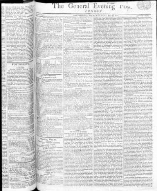 cover page of General Evening Post published on May 22, 1810