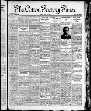 cover page of Cotton Factory Times published on June 13, 1930