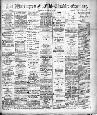 cover page of Warrington Examiner published on November 2, 1895