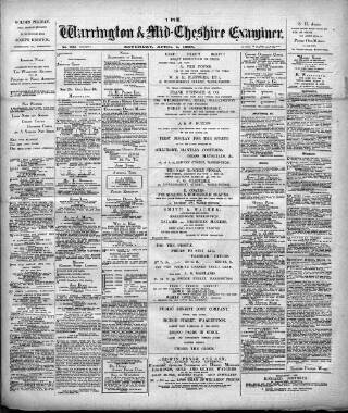 cover page of Warrington Examiner published on April 1, 1905