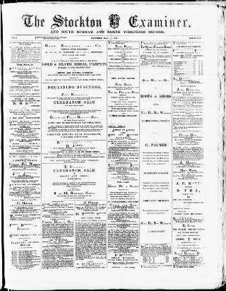 cover page of Stockton Examiner and South Durham and North Yorkshire Herald published on May 17, 1879