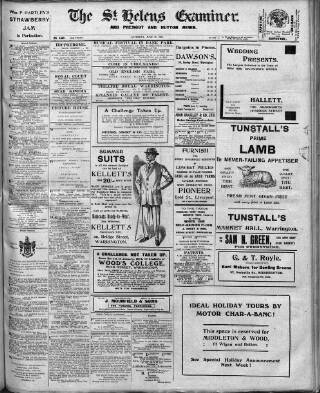 cover page of St. Helens Examiner published on June 13, 1914