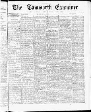 cover page of Tamworth Miners' Examiner and Working Men's Journal published on April 10, 1875
