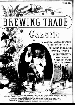 cover page of Holmes' Brewing Trade Gazette published on June 1, 1885