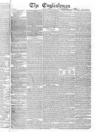 cover page of Englishman published on June 13, 1830