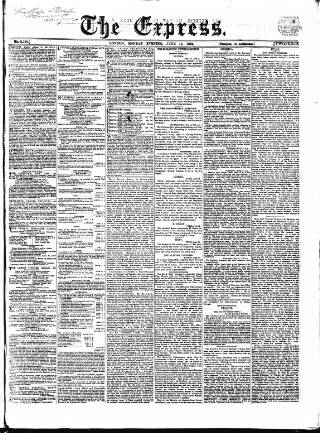 cover page of Express (London) published on June 13, 1864