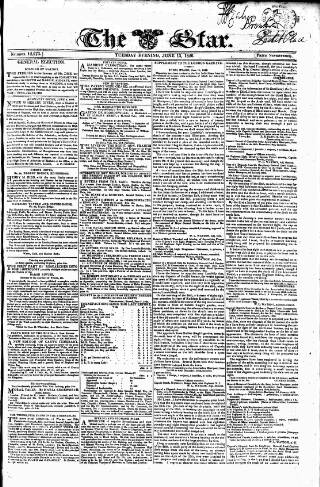 cover page of Star (London) published on June 13, 1826