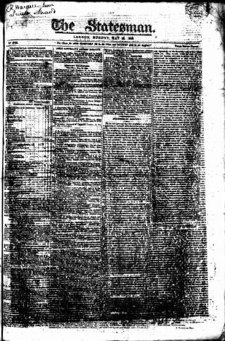 cover page of Statesman (London) published on May 22, 1820