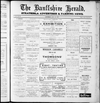 cover page of Banffshire Herald published on May 22, 1937
