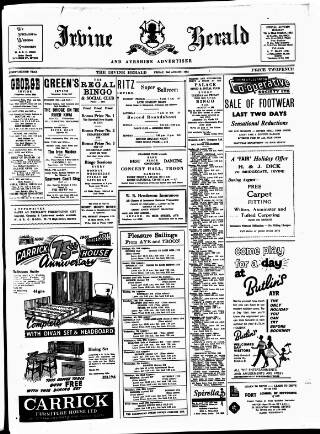 cover page of Irvine Herald published on August 2, 1963
