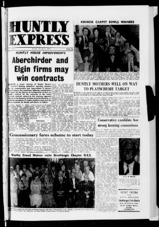 cover page of Huntly Express published on April 1, 1977