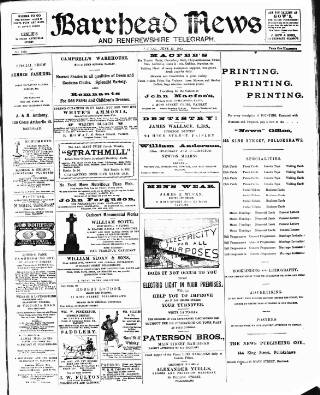 cover page of Barrhead News published on June 13, 1913