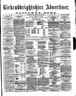 cover page of Galloway News and Kirkcudbrightshire Advertiser published on May 22, 1891