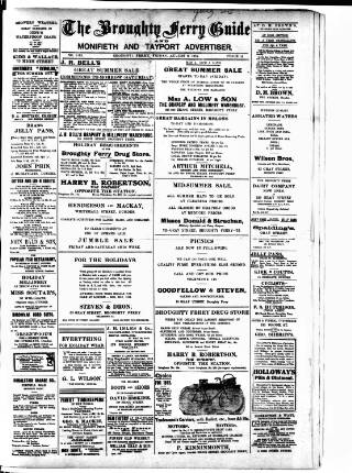 cover page of Broughty Ferry Guide and Advertiser published on August 2, 1912