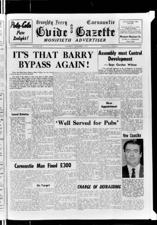 cover page of Broughty Ferry Guide and Advertiser published on November 2, 1974