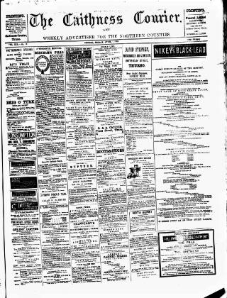 cover page of Caithness Courier published on April 1, 1892