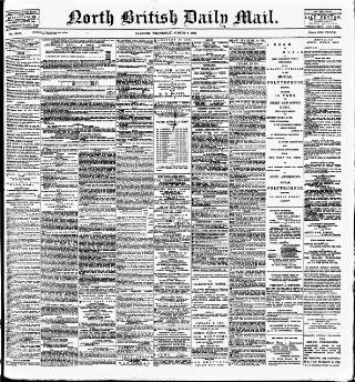 cover page of North British Daily Mail published on August 2, 1899