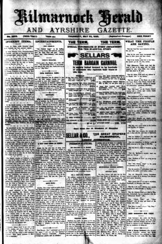 cover page of Kilmarnock Herald and North Ayrshire Gazette published on May 22, 1930