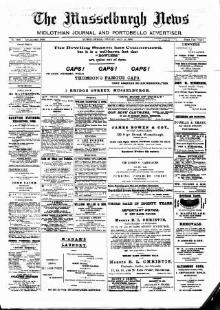 cover page of Musselburgh News published on May 22, 1908