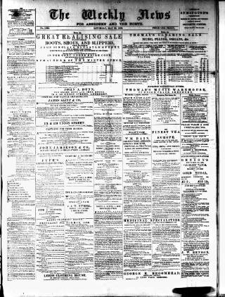 cover page of Aberdeen Weekly News published on May 22, 1886