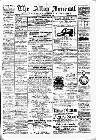 cover page of Alloa Journal published on May 22, 1886