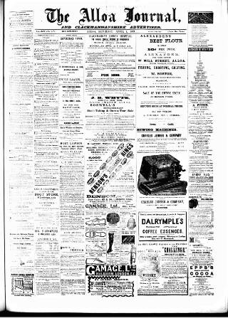 cover page of Alloa Journal published on April 1, 1899