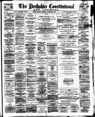 cover page of Perthshire Constitutional & Journal published on November 2, 1896