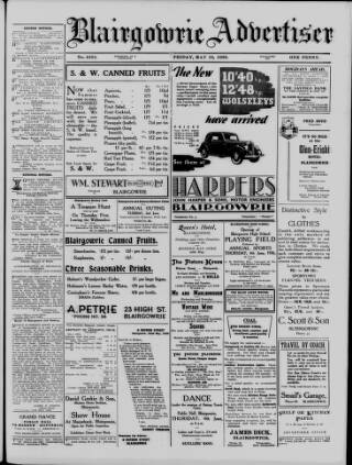 cover page of Blairgowrie Advertiser published on May 22, 1936