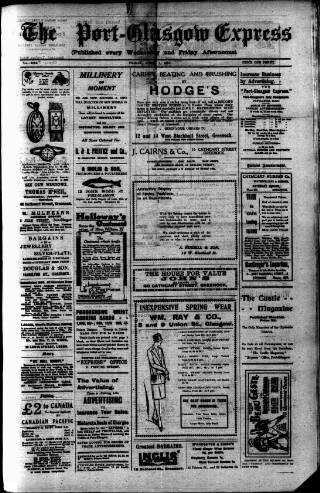 cover page of Port-Glasgow Express published on April 1, 1927