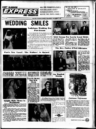 cover page of Port-Glasgow Express published on November 2, 1960