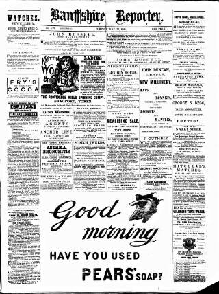 cover page of Banffshire Reporter published on May 22, 1889