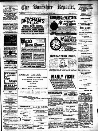 cover page of Banffshire Reporter published on April 1, 1903