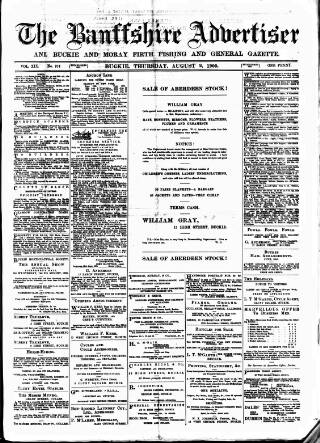 cover page of Banffshire Advertiser published on August 2, 1900