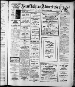 cover page of Banffshire Advertiser published on November 2, 1933