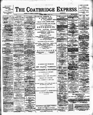 cover page of Coatbridge Express published on August 2, 1899