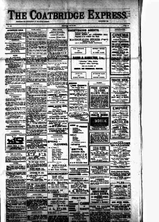 cover page of Coatbridge Express published on May 22, 1918