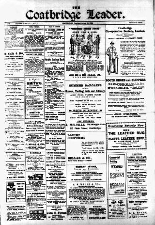 cover page of Coatbridge Leader published on June 13, 1925
