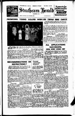 cover page of Strathearn Herald published on November 2, 1968