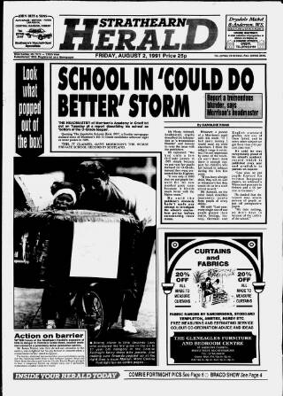 cover page of Strathearn Herald published on August 2, 1991