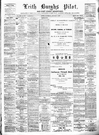 cover page of Leith Burghs Pilot published on August 2, 1879