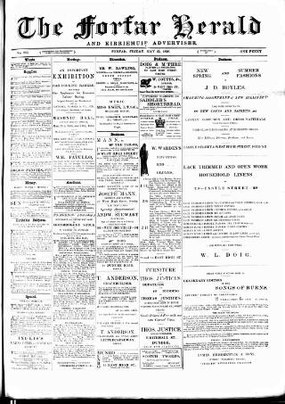 cover page of Forfar Herald published on May 22, 1896
