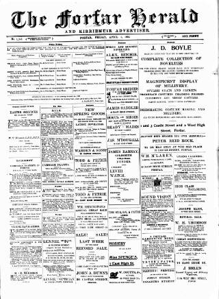 cover page of Forfar Herald published on April 1, 1904