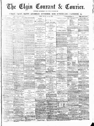 cover page of Elgin Courant and Morayshire Advertiser published on May 22, 1885