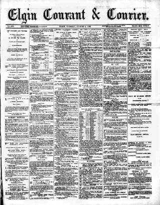 cover page of Elgin Courant and Morayshire Advertiser published on August 2, 1892