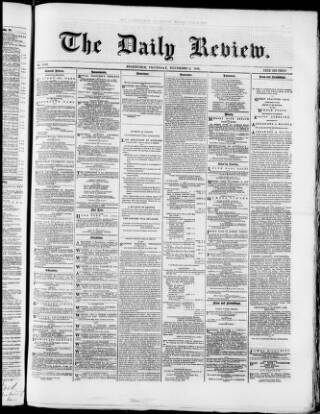 cover page of Daily Review (Edinburgh) published on November 2, 1865