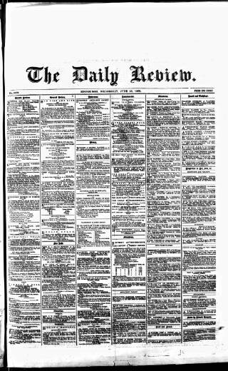 cover page of Daily Review (Edinburgh) published on June 13, 1866