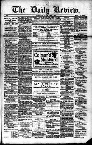 cover page of Daily Review (Edinburgh) published on April 1, 1881