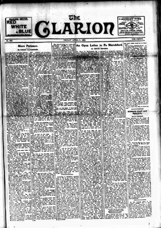 cover page of Clarion published on April 1, 1910